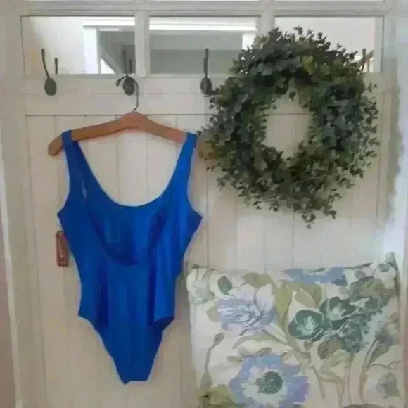 GOALS Cobalt Blue One Piece Tank Swimsuit - Picture 3 of 5